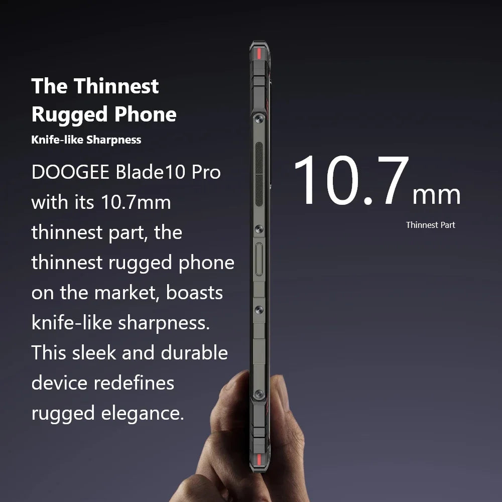 World Premiere DOOGEE Blade10 Pro Rugged Phone 6.56" 90Hz IPS Screen 6GB+256GB Octa Core 50MP AI Main Camera 5150mAh Android 14